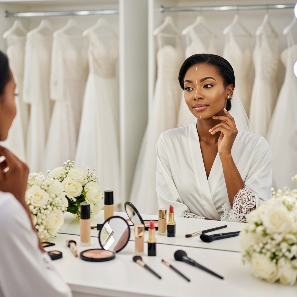 Should I Wear Makeup When Trying On Wedding Dresses