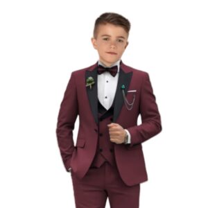 Burgundy Boys Suit Set