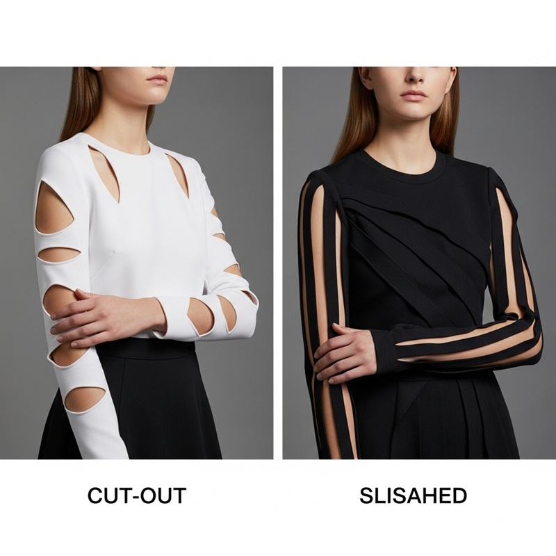 Cut-Out vs. Slashed Sleeve
