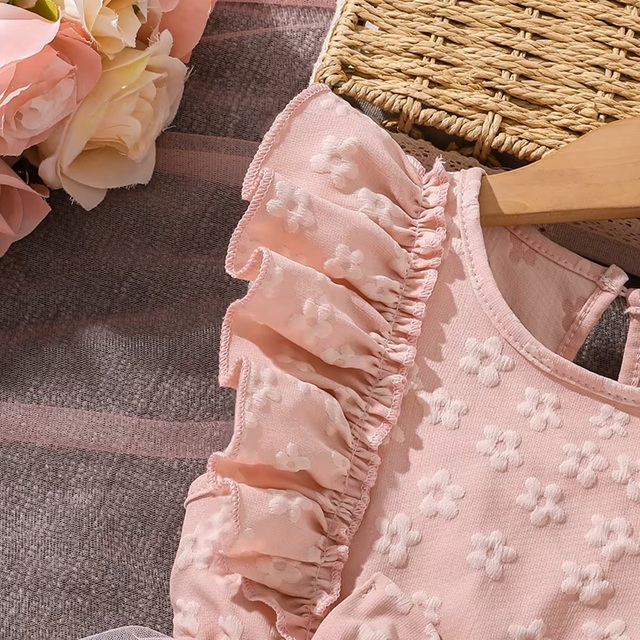 Kids Princess Dress for Girls – Floral Embroidered Party Dress with Bowknot (4–7 Years) - Image 5