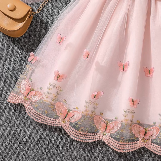 Kids Princess Dress for Girls – Floral Embroidered Party Dress with Bowknot (4–7 Years) - Image 6