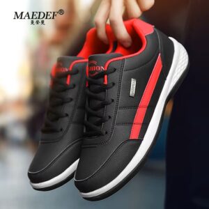 MAEDEF Mens Leather Sneakers