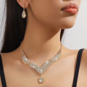 Rhinestone Jewelry Set for Women