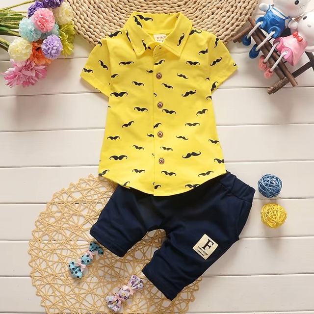 Summer New Cute Boy Suit – Printed Shirt & Shorts Set | 92% Off on AliExpress - Image 2