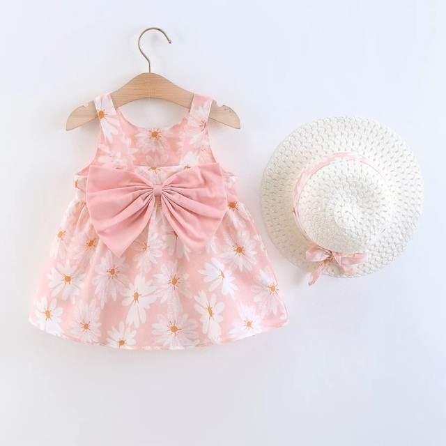 Sweet Princess Dress with Bow: Summer New Girls Dress Floral Print Little Fresh Everyday - Image 2