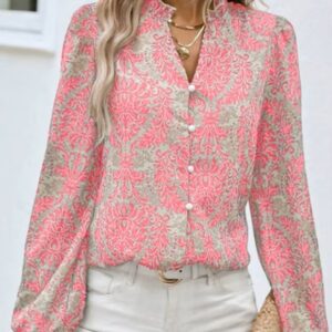V-Neck Long Sleeve Shirt
